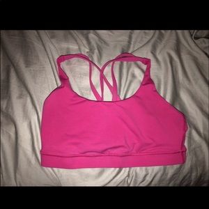 LULU LEMON PINK SPORTS BRA